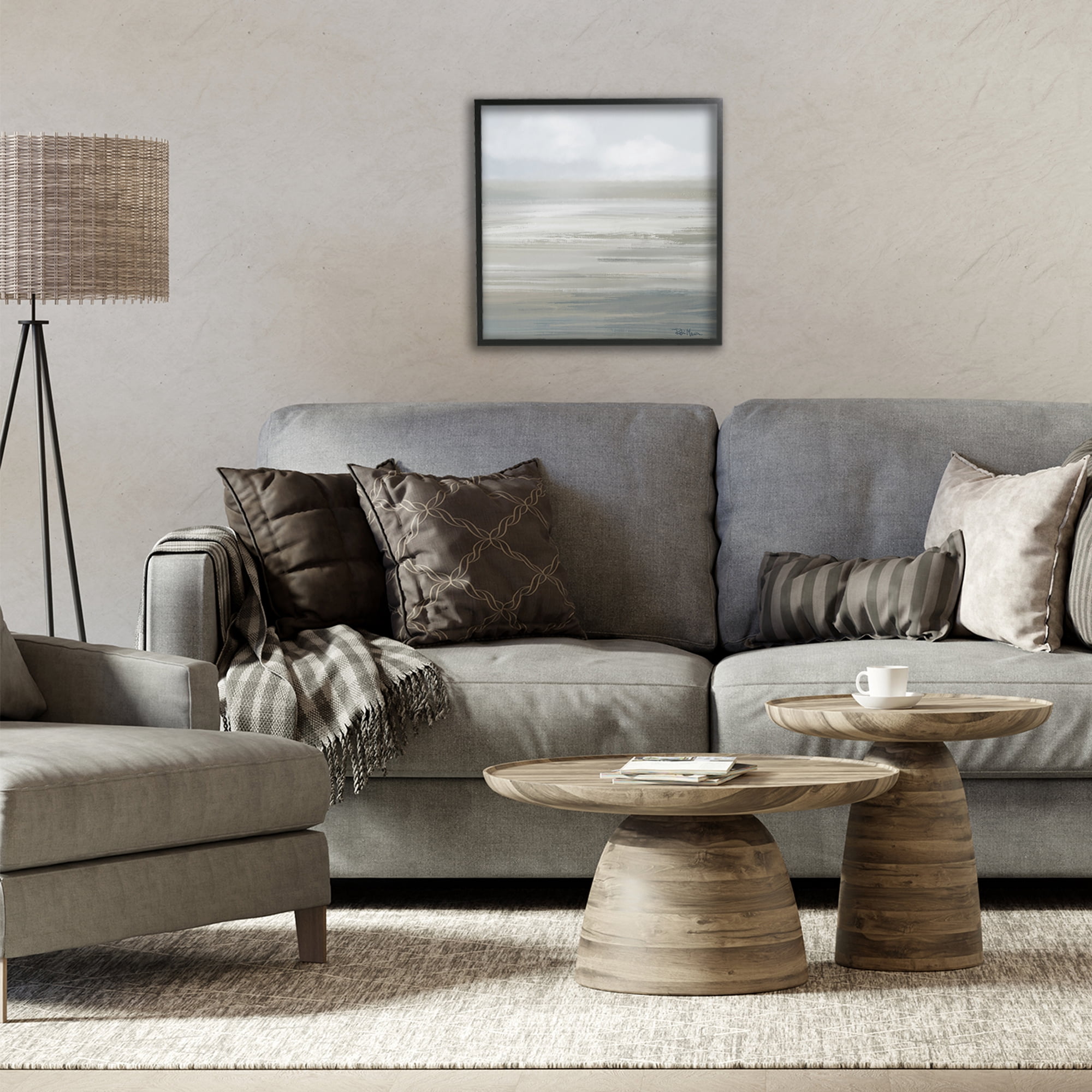 Stupell Industries Mid Afternoon Landscape Black Framed Giclee Art, design by Robin Maria