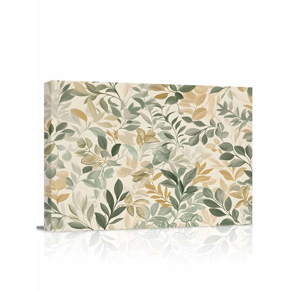 Sage Green Yellow Botanical Wall Art for Living Room,Canvas Picture Wall Decor for Bathroom Bedroom,Spring Summer Vintage Painting Artwork for Office Kitchen Hallway Dining Room Home Decor 20"x24"