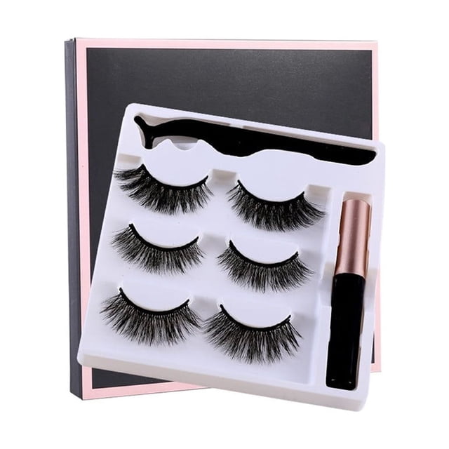 Juego de pinzas para ojos falsos magnéticos líquidos, kit para ojos, maquillaje para mujeres, 5ML