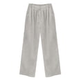 thumbnail image 4 of Men's Corduroy Pants, Elastic Waist Straight Leg Casual Trousers with Ribbed Texture, Retro Style Streetwear Pants for Everyday Wear Grey XXXXL, 4 of 9