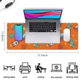 thumbnail image 5 of Long Mouse Pads for Desk,Orange Cartoon Dinosaurs Rockets Planets Desk Mats on Top Of Desks, Desk Mouse Pad Extra Large with 3mm Non-Slip Base and Stitched Edge for Gaming,Work,Home 31.5"x11.8", 5 of 5