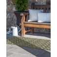 thumbnail image 7 of Unique Loom Outdoor Trellis Collection Area Rug - Tribal Trellis (2' x 6' 1" Runner Green/Natural), 7 of 7