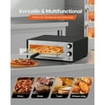thumbnail image 6 of KFFKFF Electric Pizza Oven, 12-inch Countertop Pizza Cooker, 572°F Max Temperature, 1450W Indoor Pizza Maker with Timer and Temperature Control, Dual Heating Tubes, Crumb Tray, 6 of 9