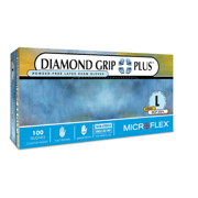 Microflex DGP-350 Diamond Grip Plus Latex Exam Powder Free 9", Latex, S, Natural