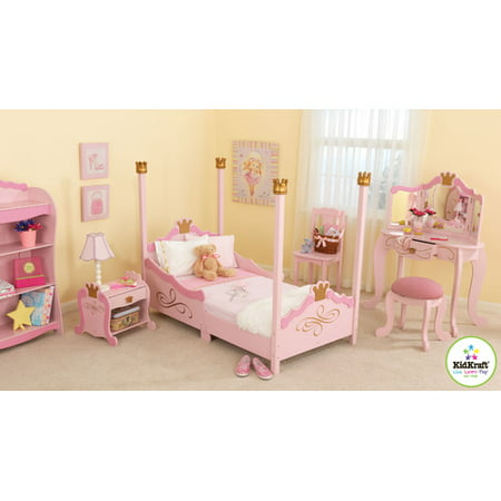 bundle-35 kidkraft princess toddler four poster customizable bedroom