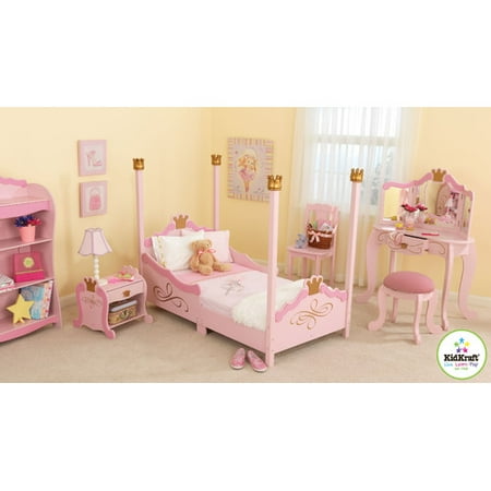 Bundle 37 KidKraft Princess Toddler Four Poster Customizable Bedroom Set 3 Pieces