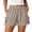 Coffee, variant on Yievot Plaid Shorts for Women Side Bow Elastic Waist Relaxed Fit Casual Summer Lounge Shorts