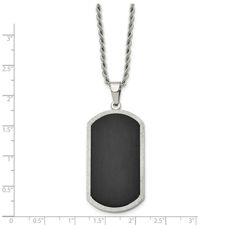 Men's Personalized Military Dog Tag Pendant Necklace Stainless Steel 