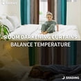 thumbnail image 3 of Fsddascl Aqua Teal Blackout Curtains for Bedroom/Living Room, Thermal Insulated Kitchen Curtains, Farmhouse Wood Grain Vintage Brown Striped Grommet Darkening Window Treatment Drapes 52"x84"x2, 3 of 6