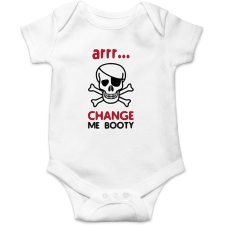 

Arrr Change Me Booty - Pirate Joke Captain Adorable - Cute One-Piece Infant Baby Bodysuit