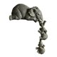 thumbnail image 1 of Elephant Sitter Hand-painted Resin Figurines Mother And Two Babies Hanging Table, 1 of 5
