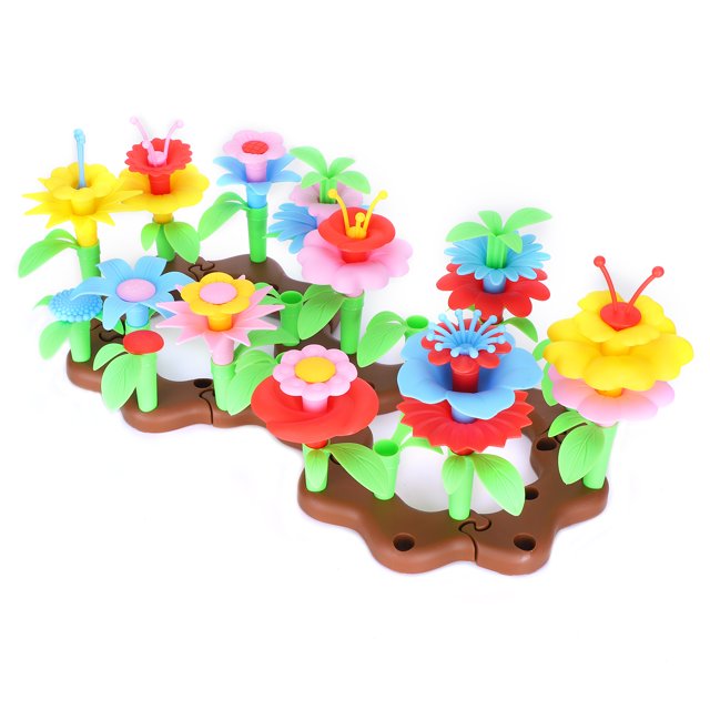 Flower Building Blocks,Flower Garden Building Blocks Children Flower Assembly Toy DIY Flower Assembly Toy Finest Materials