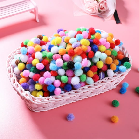 IDEANATEGRATE 2000Pcs Mini Cotton Balls Plush Pompoms for Crafting Diy Enthusiasts Assorted Color