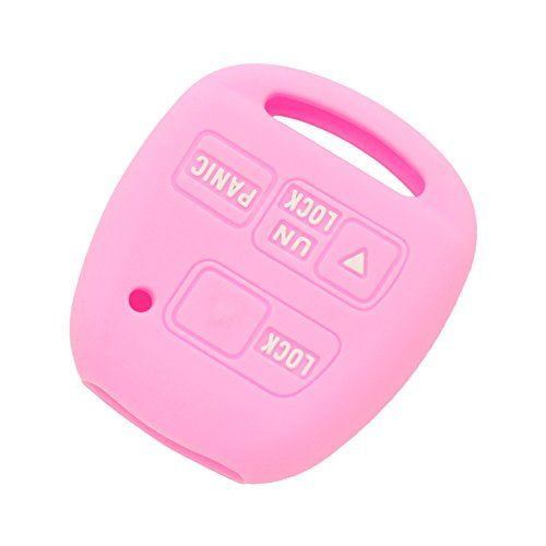 SEGADEN Housse en Silicone Étui Porte Veste de Peau Compatible avec TOYOTA LEXUS 3 Bouton Télécommande Fob CV2422 Rose
