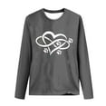 thumbnail image 4 of Pisexur Hauts pour Femmes Mode d'Automne T-Shirt à Imprimé Graphique Cœur Col Rond Manches Longues Chemises pour Femmes Chic Décontracté Hauts de Sortie Confort Polyvalent Blouses Légères, 4 of 5