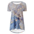 thumbnail image 4 of Camiseta informal para mujer, blusa estampada con cuello redondo y manga corta, Tops OAVQHLG3B Store  lin121212, 4 of 4