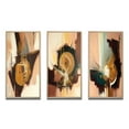 thumbnail image 2 of Designart "Infinite Possibilities in Terra Rosa's Realm II" Abstract Framed Wall Art Set Of 3 - Brown Modern Frame Canvas Set For Living Room Decor, 2 of 6