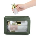 thumbnail image 6 of Uxcell Clear Makeup Bag, Waterproof Travel Toiletry Bag with Zipper Cosmetic Organizer Case for Women Men, Black, 6 of 7