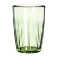 thumbnail image 2 of 16 oz Vertical Striped Acrylic Drinking Cups Set of 4, Transparent Green Tumblers, Reusable Shatterproof Water Cup for Hot Cold Drinks, Stackable, BPA-Free, Dishwasher Safe, 2 of 7