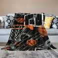 thumbnail image 2 of Qinduosi Basket Throw Blanket Soft Bed Bedding Warm Flannel Blankets Gifts for Kids Boys Teens Men, Sofa Couch Bedroom Home Decor, 2 of 6