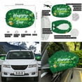 thumbnail image 6 of Yuyamidu St. Patrick's Day Car Hood Covers Green Hat Side Mirror Covers for Cars Sedans 1 Car Hood Dust Covers and 2 Auto Side View Mirror Covers Green Leaf Automotive Exterior Accessory, 6 of 7