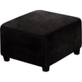 thumbnail image 1 of CNKOO Clearance Under 5$ Velvet Pouffe Cover   Square Ottoman Ottoman Slipcover Square Footstool Protector Storage Stool Ottoman Stretch with Elastic Bottom Feature Real Velvet Plush Fabr, 1 of 7