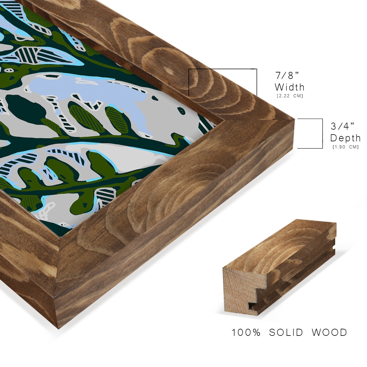 Abstract Tree Limbs II -Framed Print w/glass-Walnut