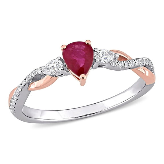 Everly Women's Ruby 14k Two-tone Gold Ring