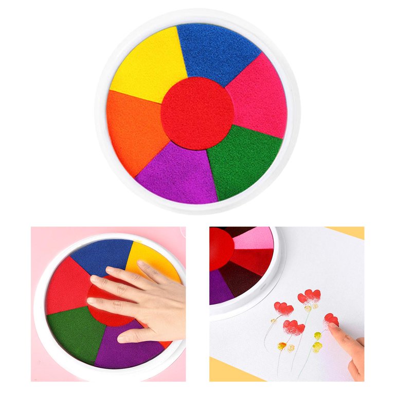 Craft Ink Pad Color DIY Ink Pads, Fingerprint Drawing Painting Ink Pad for  , 7 Color 