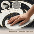 thumbnail image 6 of ODIKA 5'x7' Washable Area Rug Veined Gilded Border Streaks Flow Symmetrical Abstract Swirl Refined Structured for Small Living Room, Bedroom, Easy Care, Non-Shedding, Pet Friendly, 6 of 7