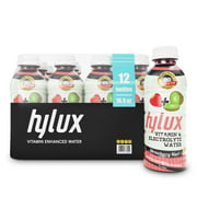 Hylux Strawberry & Kiwi Bottle Water Case of 12 - - Electrolyte Drinks with Crisp, Refreshing Taste - Fast Hydration Drink - Lightly Sweetened Antioxidant Drink with Fewer Calories Per Bottle