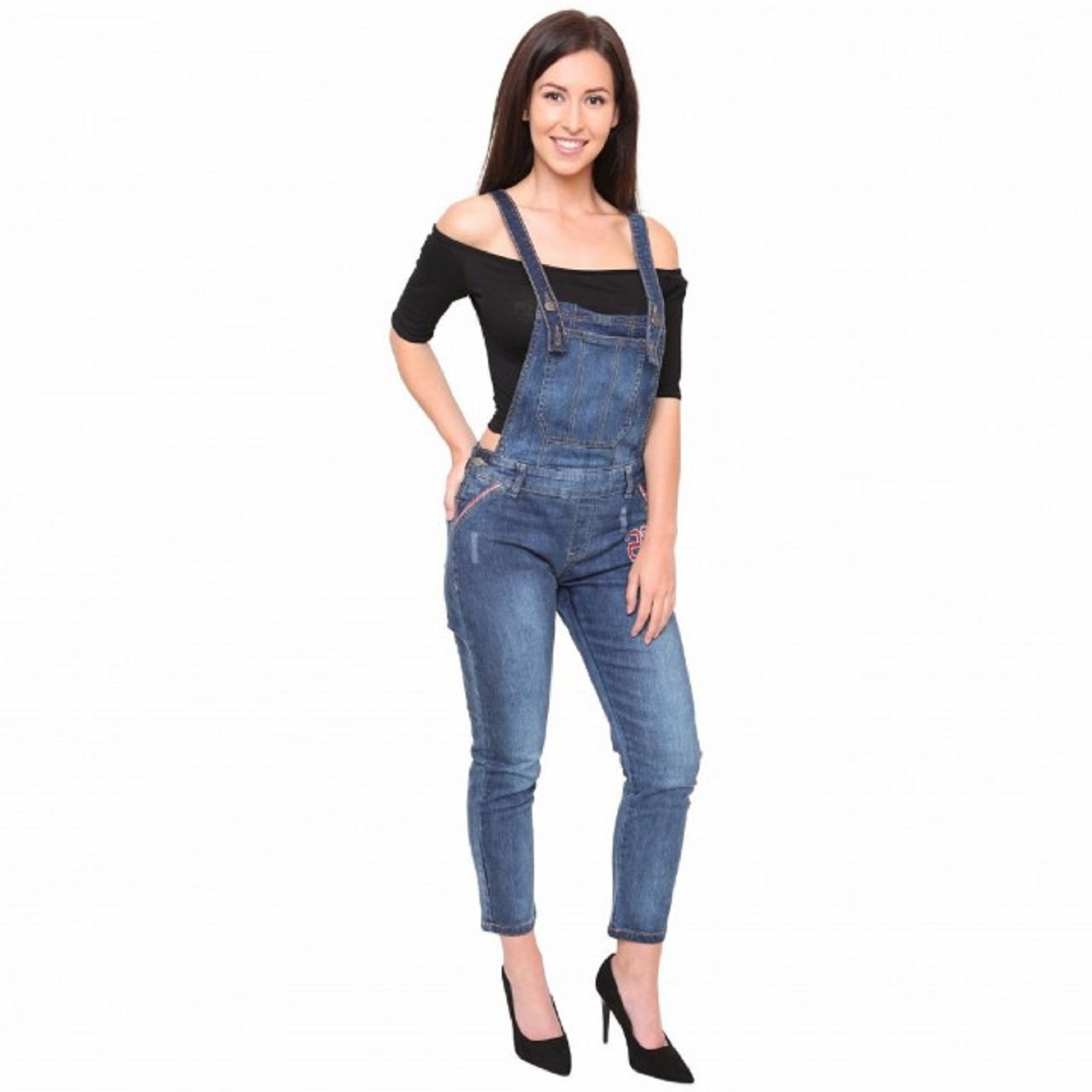 stretch dungarees