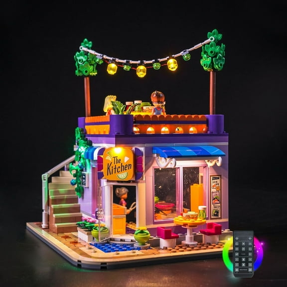 LED Light Compatible with Lego Heartlake City Community Kitchen 41747 Building Toy Set (Model Not Included), Remote Control Version Lighting Compatible with Lego 41747