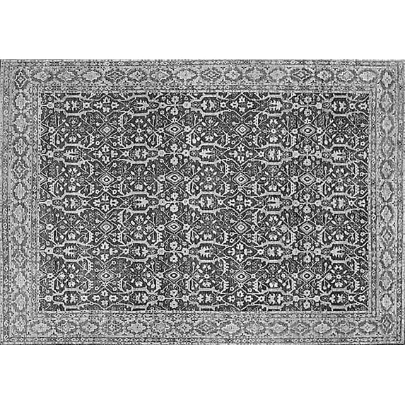 Ahgly Company Indoor Rectangle Oriental Gray Traditional Area Rugs, 8' x 10'
