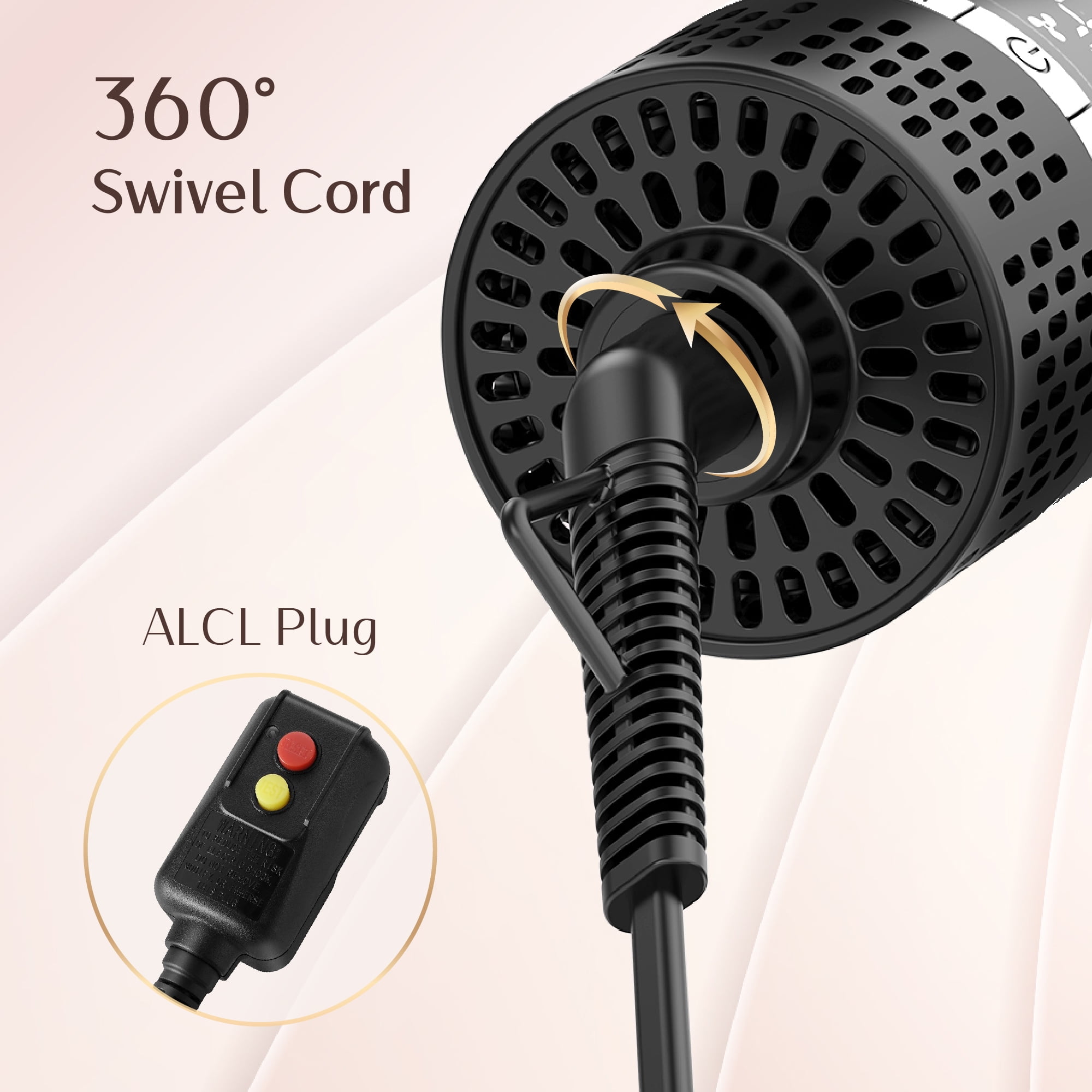 SKIMI Ionic Hair Dryer Black Blow Dryer Fast 110000RPM High Speed Brushless Motor Lightweight 1600W