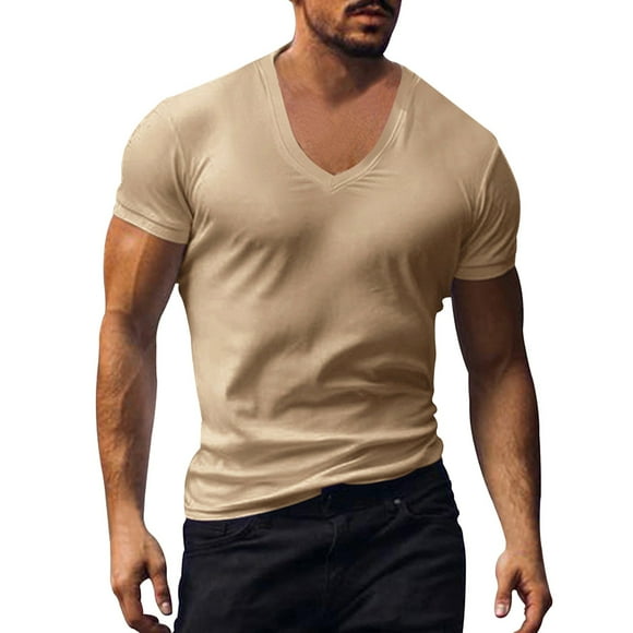 Ketyyh-chn99 Mens Linen Shirts 2024 Summer Fashion Beach Shirt Free Short Sleeve Regular Fit Dress Shirt Casual Shirts Khaki,M