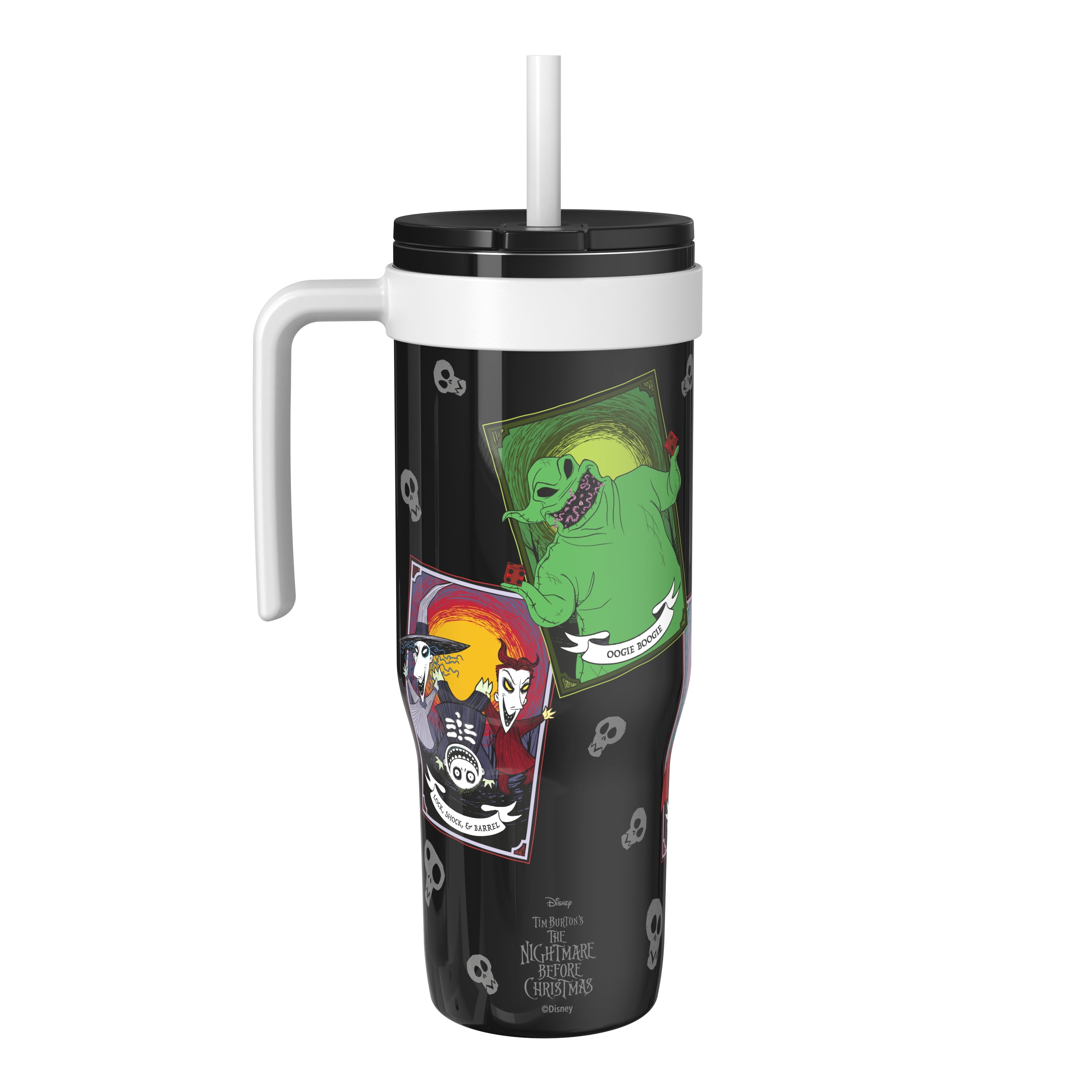 Zak Designs 30oz SS Straw Tumbler with a Handle, Black NBC