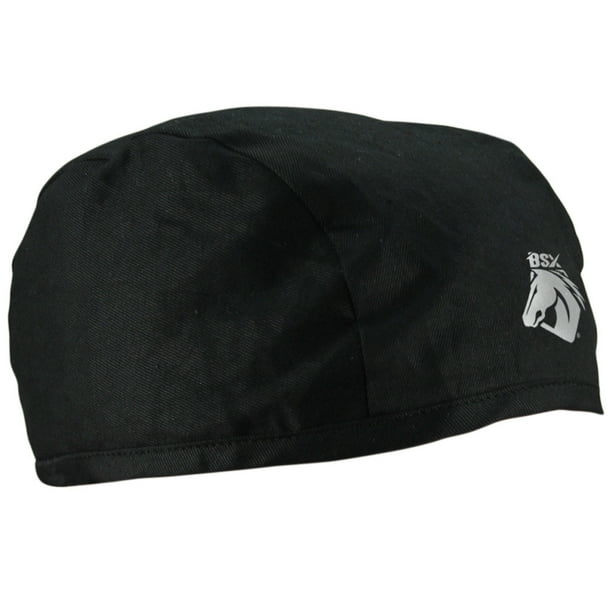 Black Stallion Welding Beanie Cap Black Cotton One Size Fit All