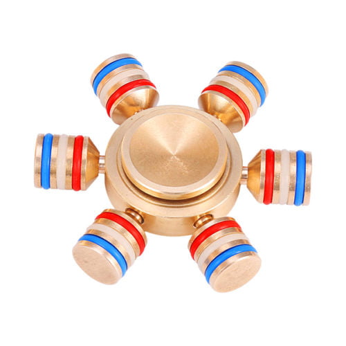 6 points en acier inoxydable main Spinner Bangers portant STRESS Toy 