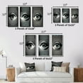 thumbnail image 4 of Designart "Monochrome Vision of the Eye I" Modern Geometric Framed Wall Art Set Of 3 - Black Abstract Geometric Frame Gallery Set For Office Decor, 4 of 6