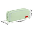 thumbnail image 3 of Green Green Multi Compartment Fabric Pen Case Korean Style Student Stationery Organizer Three Layer Pencil Storage School Accessory Oxford Cloth Design, 3 of 7