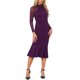 thumbnail image 4 of INSPIRE CHIC Vestido de Mujer Cuerpo Sirena de Manga Larga de Malla Transparente con Cuello Alto XS Púrpura Oscuro, 4 of 6