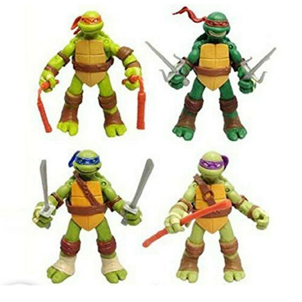 6 PCS Teenage Mutant Ninja Turtles TMNT Michelangelo PVC Action Figures Toy Gift 