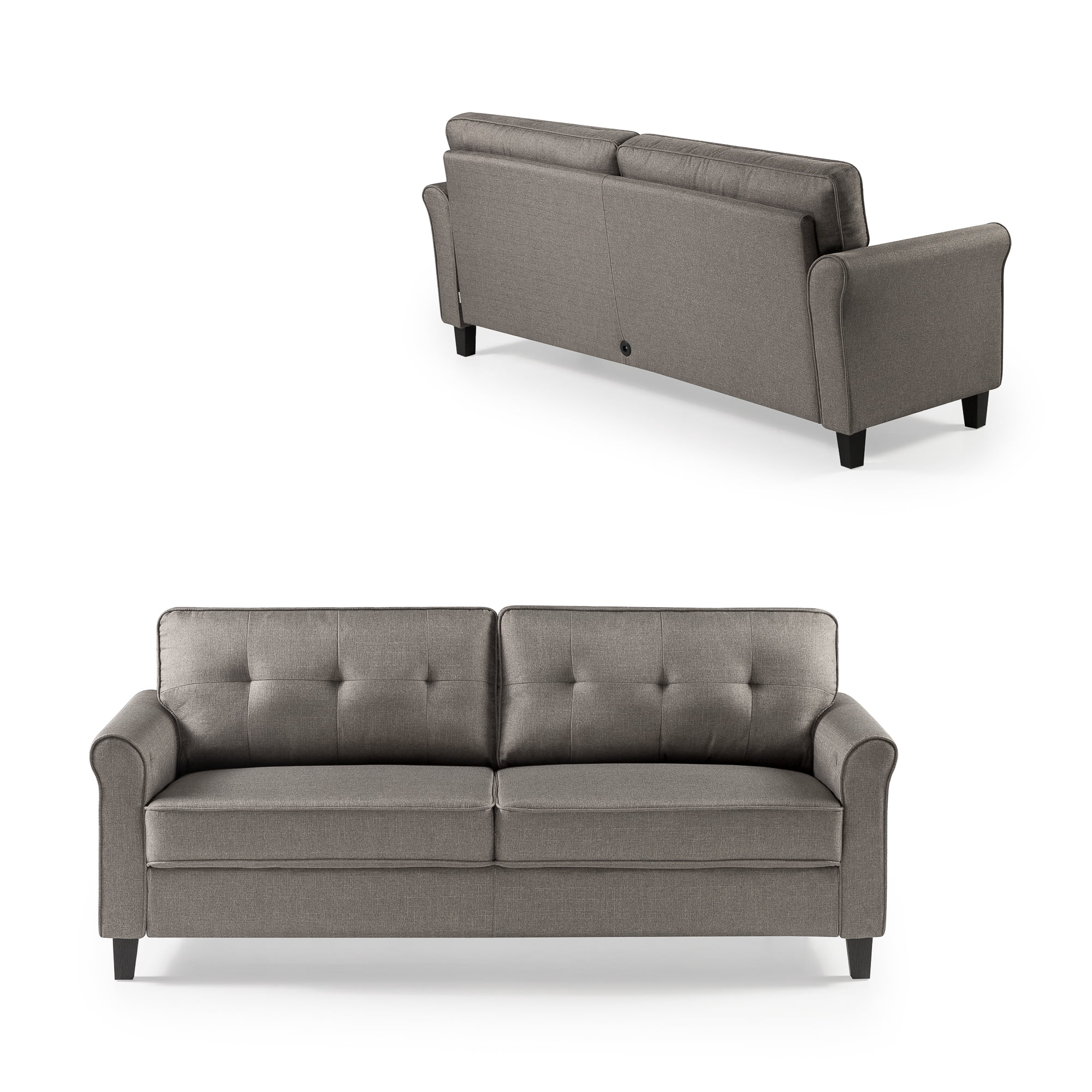Zinus Sayan Fabric Sofa Couch with USB Ports, Sand Grey
