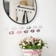 thumbnail image 3 of Decoración de la pared de patrón de anacardo Clear flexible Superficie lisa Autoadhesivo Decoración de dormitorio para el hogar Fondo Art Decoration Plata 20pcs kenally HA012185-00, 3 of 7