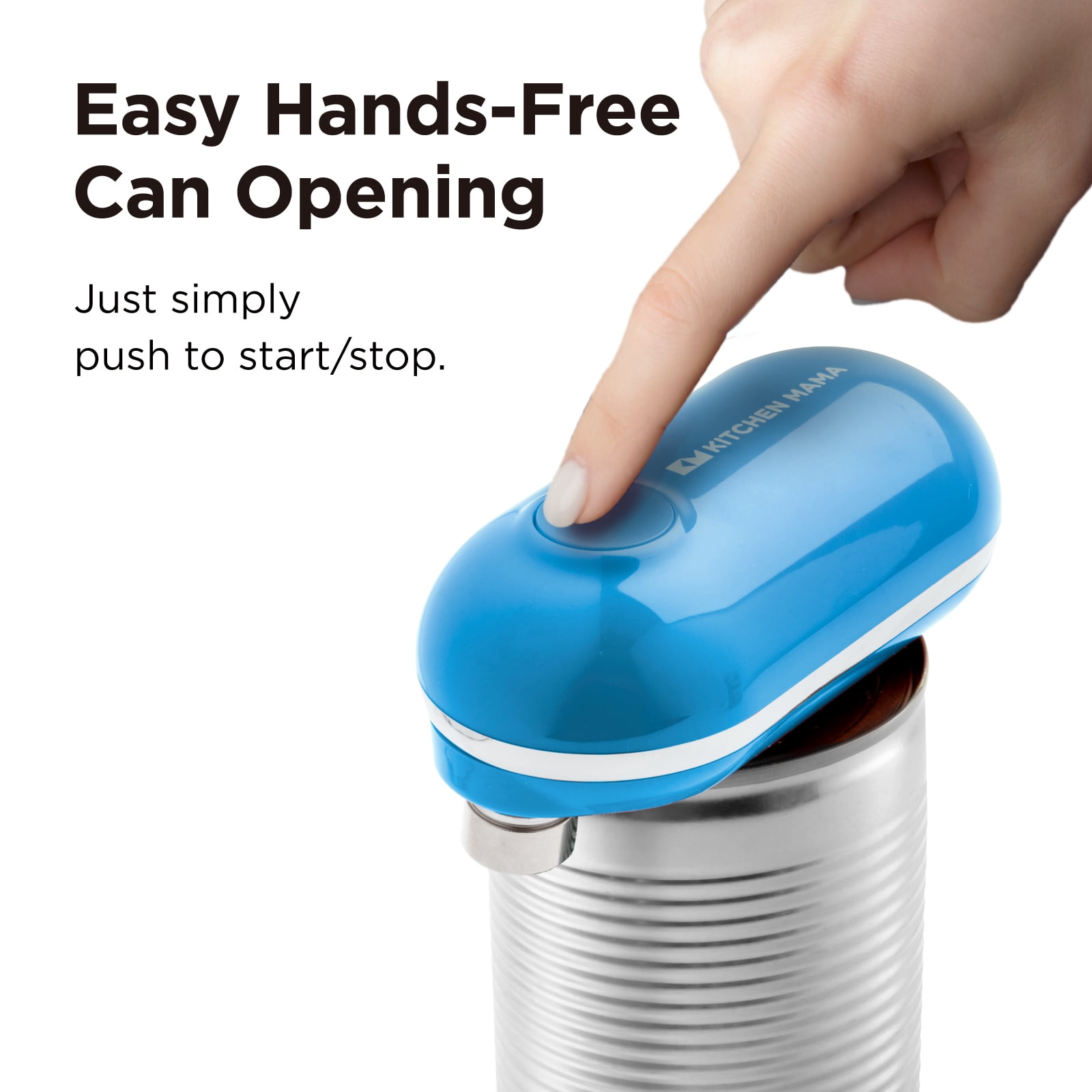 Kitchen Mama Mini Electric Can Opener, Blue