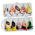 thumbnail image 2 of 10 Piezas Señuelos de Pesca Zulema Spinnerbait de Metal Duro Estilo E, 2 of 8