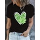 thumbnail image 1 of Camiseta De Mujer Ligera Y Suave VeranoLadies Fashion Love, Lucky Four-leaf Clover Print Short-sleeved Round Neck T-shirtFather's Day, MothCamisetas de verano para mujer, manga corta, cuello redondo, 1 of 8