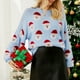 thumbnail image 5 of Suéter navideño de Papá Noel para mujer, suéter navideño de punto de Papá Noel para mujer Suéter navideño de punto de Papá Noel para mujer Características mejoradas, 5 of 9