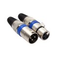 thumbnail image 3 of AMERTEER 1Pair XLR 3 Pin Male Female Mic Plug Audio Microphone Cable Adapter Connector, 3 of 7